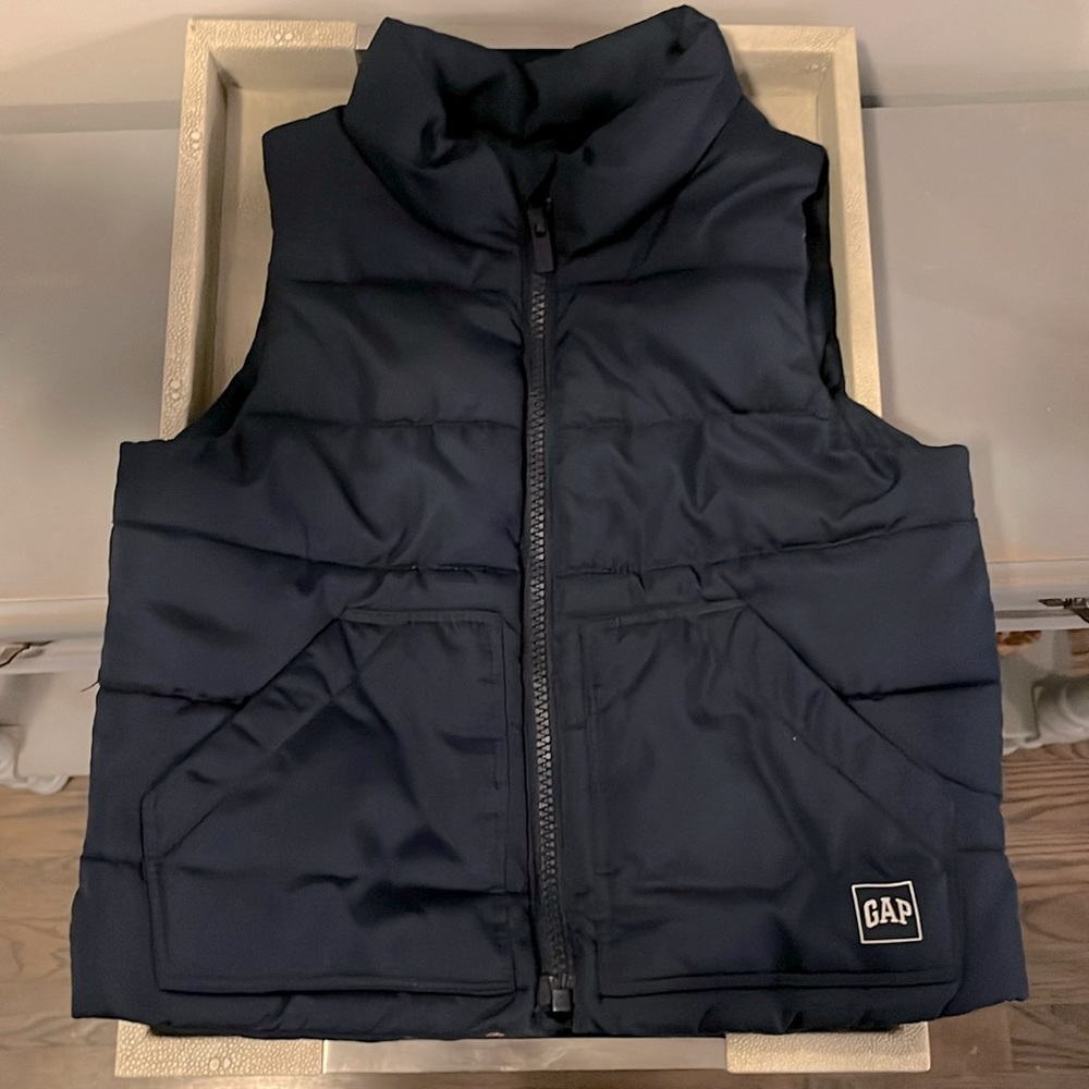 Baby gap 3 years, 3t puffer vest navy blue unisex